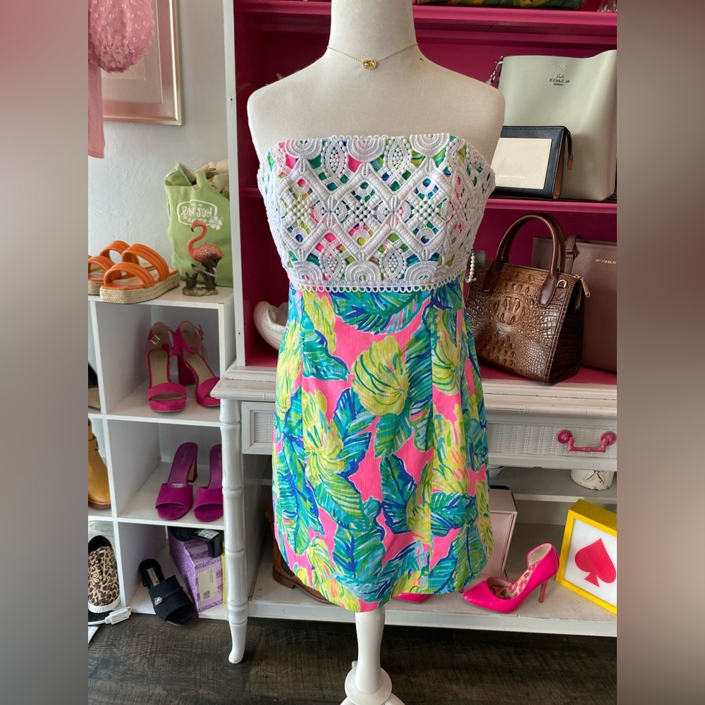 Lilly Pulitzer Brynn strapless dress size 6
